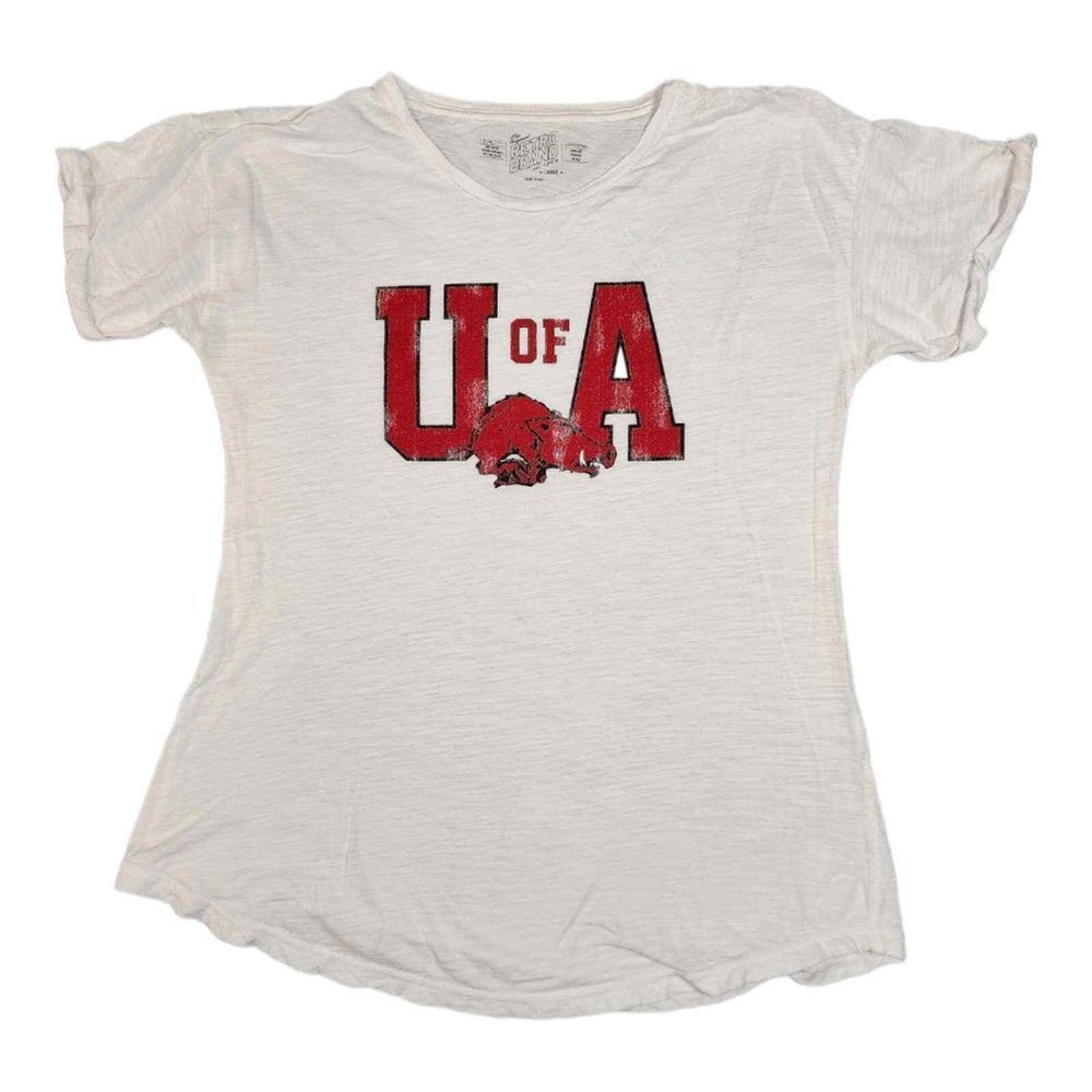 NWOT University of Arkansas‎ Top Short Sleeve Size Large Woman's Hogs University